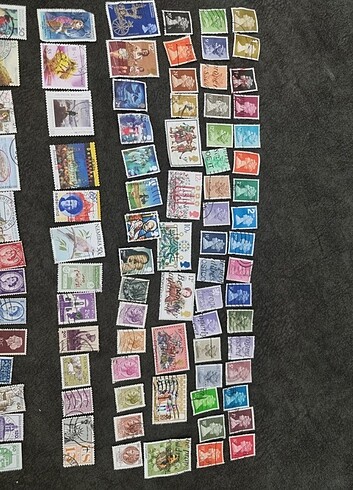  130 adet yabancı ülke pulları.Mükerrer pul yok,hepsinden 1'er ta