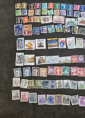  Beden Renk 130 adet yabancı ülke pulları.Mükerrer pul yok,hepsinden 1'er ta
