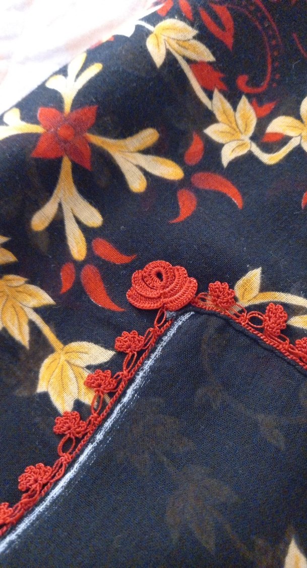 Diger Bordo Dantelli Kadın Fular - Görsel 2