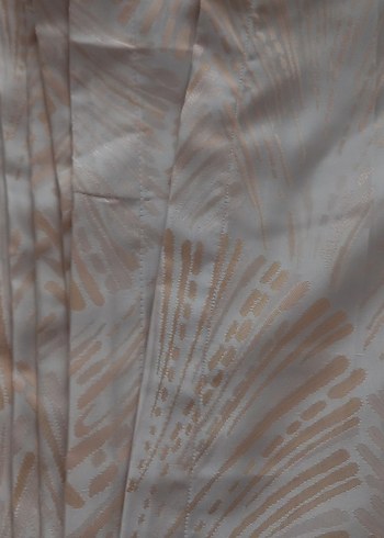 Bej Bohem Tarzı Düz Desensiz Perde - Görsel 2