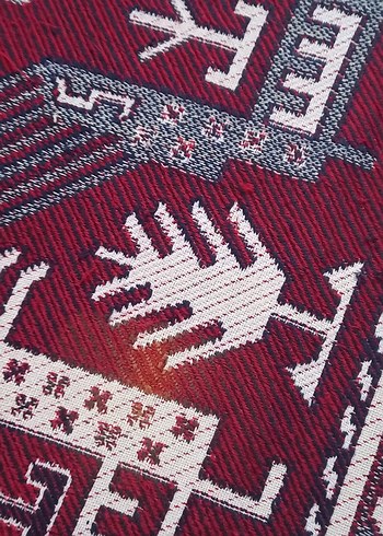 Klasik Bordo Desenli Halı örtüsü yada pike - Görsel 3