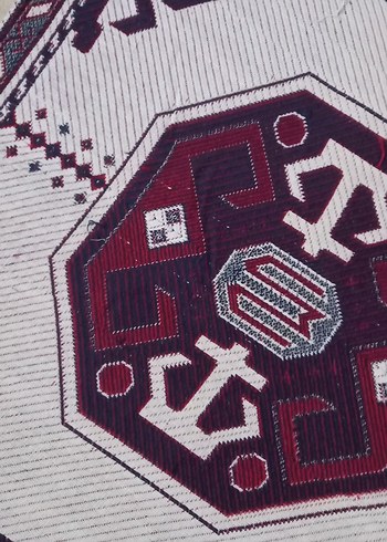 Klasik Bordo Desenli Halı örtüsü yada pike - Görsel 4