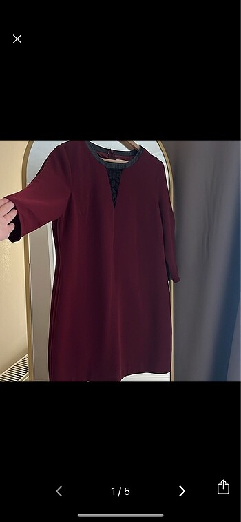 KOTON BORDO ELBİSE