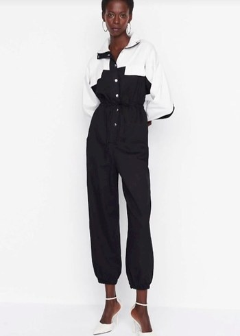 Kadın Siyah Uzun Tulum - Görsel 2