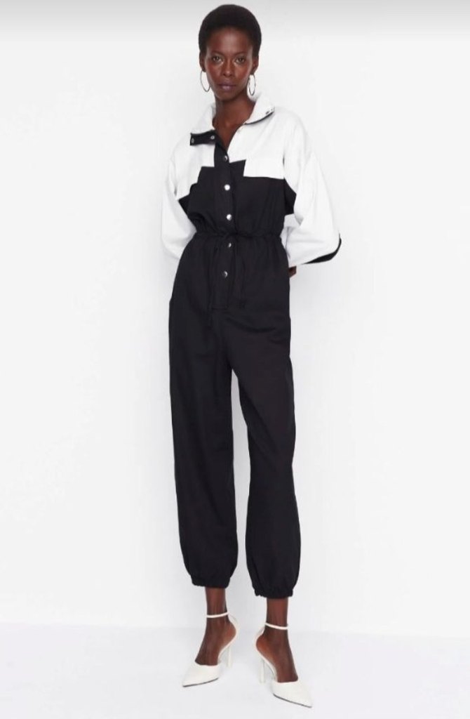 Kadın Siyah Uzun Tulum - Görsel 2