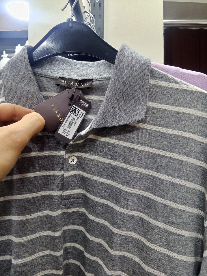 Vakko Polo Yaka Çizgili Tişört - Görsel 2