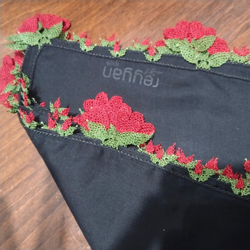 Renkli Nakışlı Dantel Broş - Görsel 2