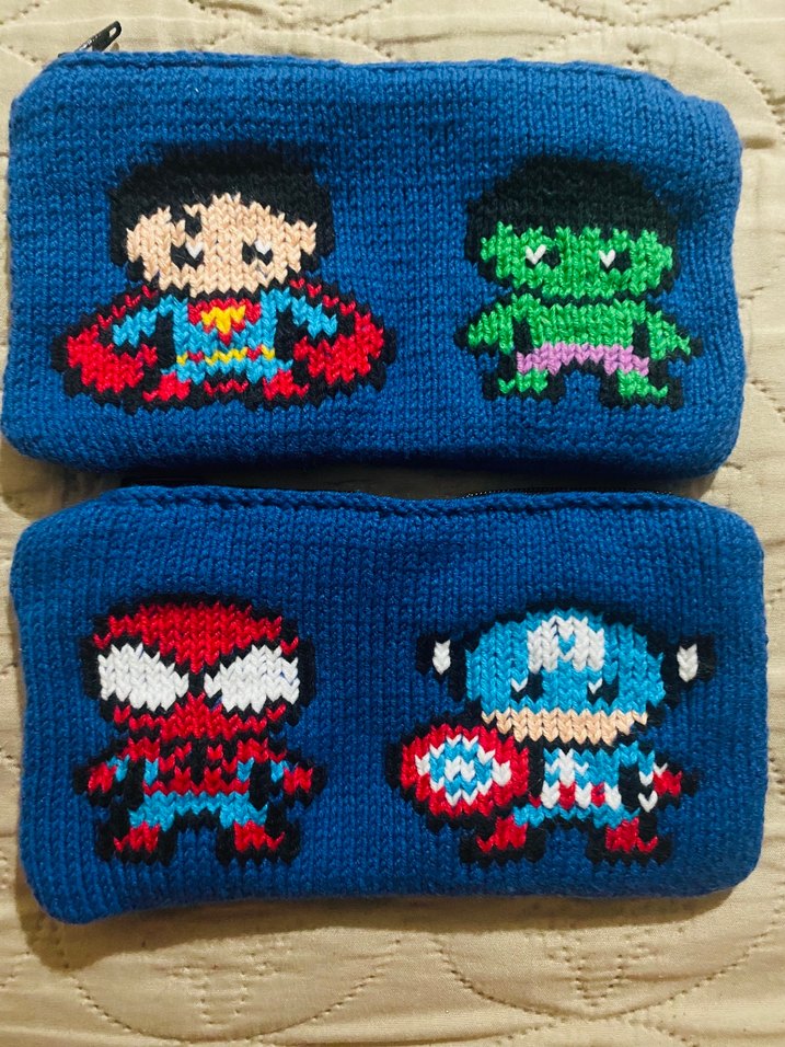 Renkli Örgü Çocuk Aksesuarları- Kalem kutusu- kalemlik - Görsel 2