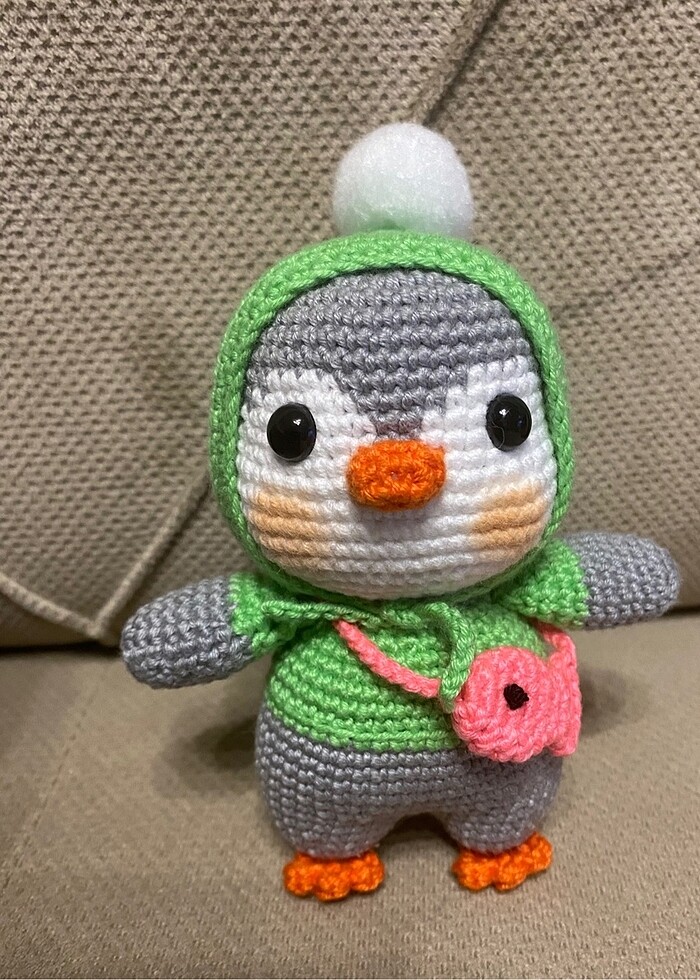 Amigurumi şapkalı penguen - Görsel 2