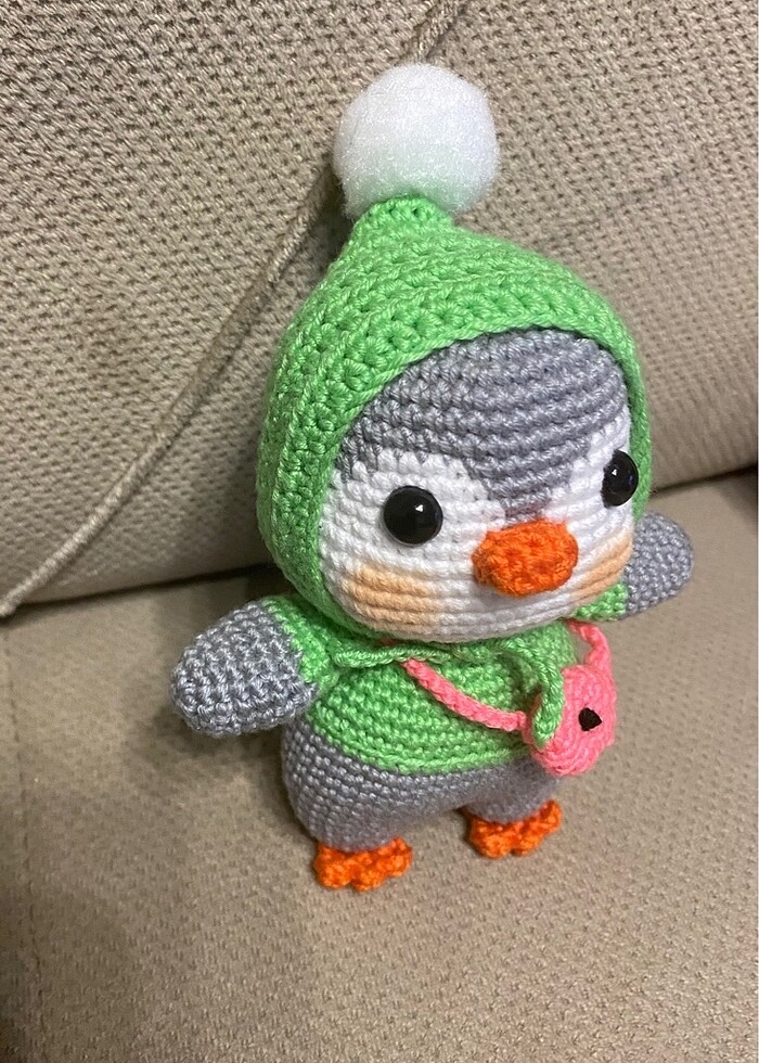 Amigurumi şapkalı penguen - Görsel 3