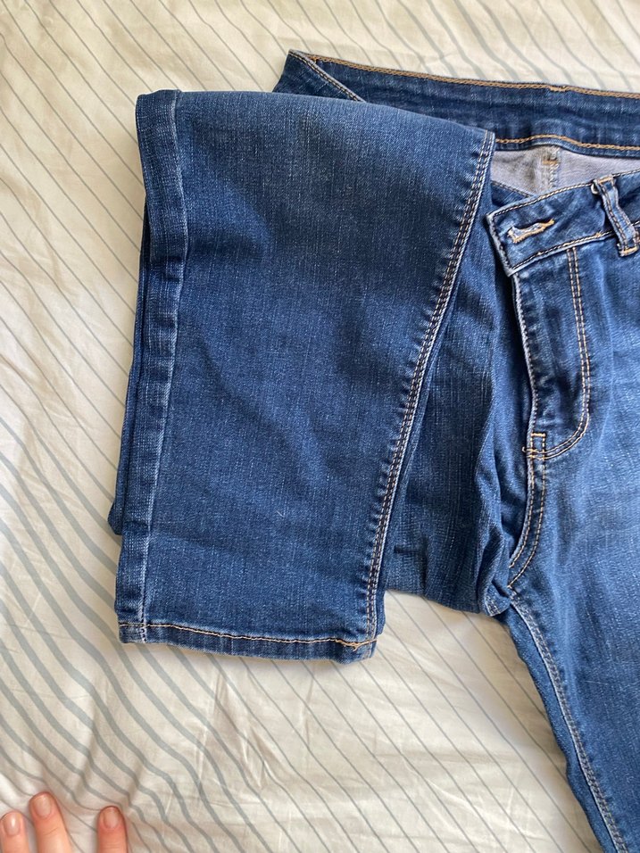 Kadın slim Lacivert Denim Normal Boy Pantolon - Görsel 3