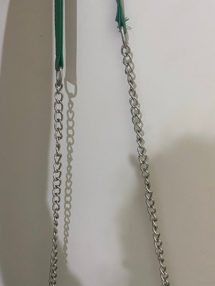 Zincir Detaylı Yeşil Deri Kadın Çanta - Görsel 4