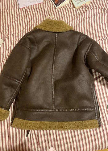 Kahverengi Kürklü Deri Kadın Ceket - Görsel 2
