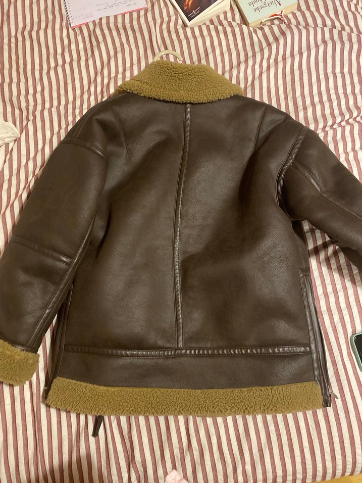 Kahverengi Kürklü Deri Kadın Ceket - Görsel 2