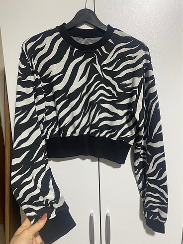 Zebra desenli sweat