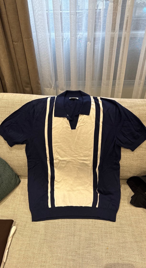 Gri Erkek Uzun Kollu Polo Tişört triko - Görsel 3