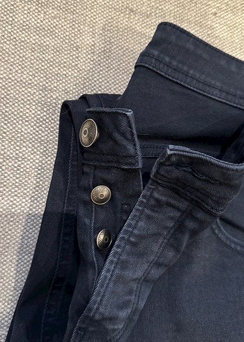 W Collection Düğmeli Siyah Erkek Kot Pantolon - Görsel 6