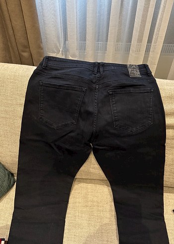 W Collection Düğmeli Siyah Erkek Kot Pantolon - Görsel 2