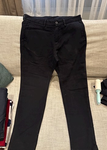 Massimo Erkek Siyah Kanvas Rahat Kesim Pantolon - Görsel 4