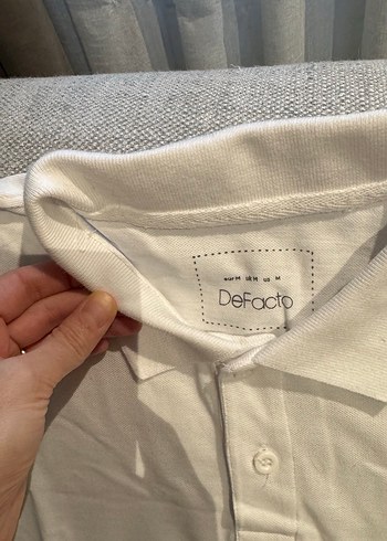 Erkek Beyaz Düğmeli Polo Yaka Tişört - Görsel 3