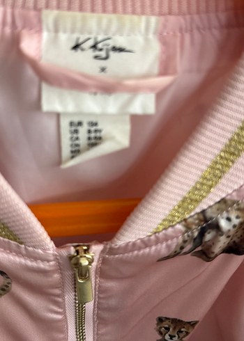 Pembe Leopar Desenli Çocuk Montu h&m - Görsel 3