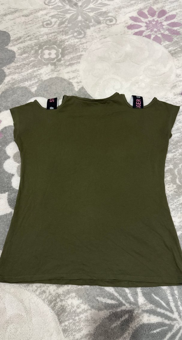 Kız Çocuk Yeşil Baskılı Askılı Tişört-LCW - Görsel 3