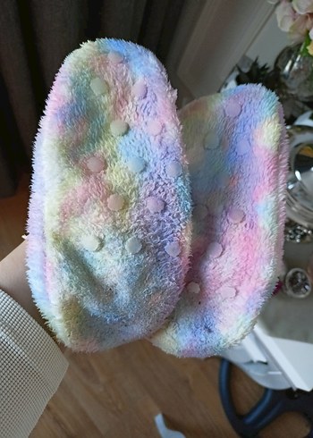 PENTİ Kızlar için Pastel Renkli Peluş Ev Patiği 27/30 - Görsel 3