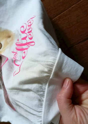 Kız Çocuk Baskılı Kısa Kollu Tişört - Görsel 3