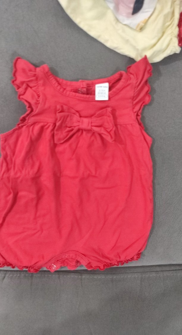 Kız Çocuk Kırmızı Fırfırlı Kolsuz Tişört - Görsel 3