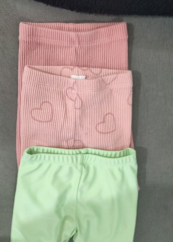 Kız Çocuk Pastel Renkli Tayt Seti - Görsel 3