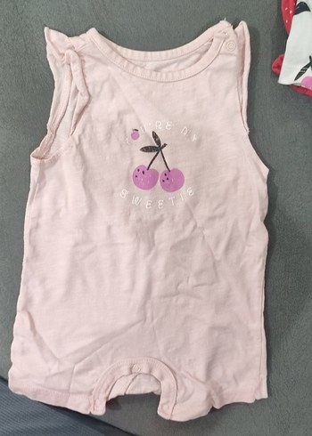 Pembe Baskılı Bebek Kız Tulum - Görsel 2