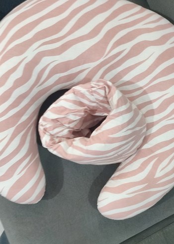 Pembe Zebra Desenli Emzirme ve Hamilelik Yastığı - Görsel 4