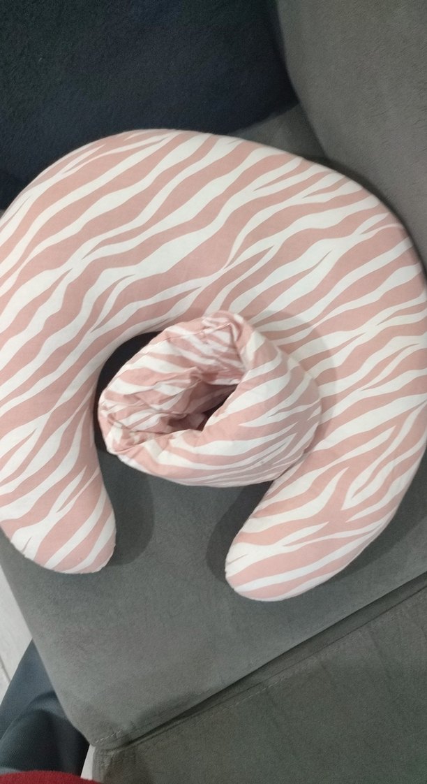Pembe Zebra Desenli Emzirme ve Hamilelik Yastığı - Görsel 3