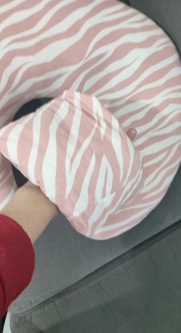 Pembe Zebra Desenli Emzirme ve Hamilelik Yastığı - Görsel 2