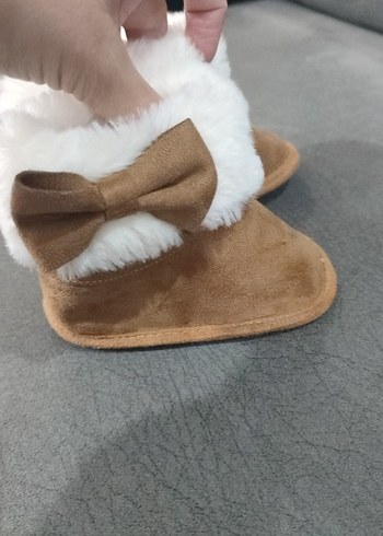 Kızlar için Kahverengi Kürklü Sıcak Terlik - Görsel 4