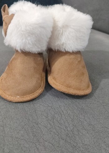 Kızlar için Kahverengi Kürklü Sıcak Terlik - Görsel 3