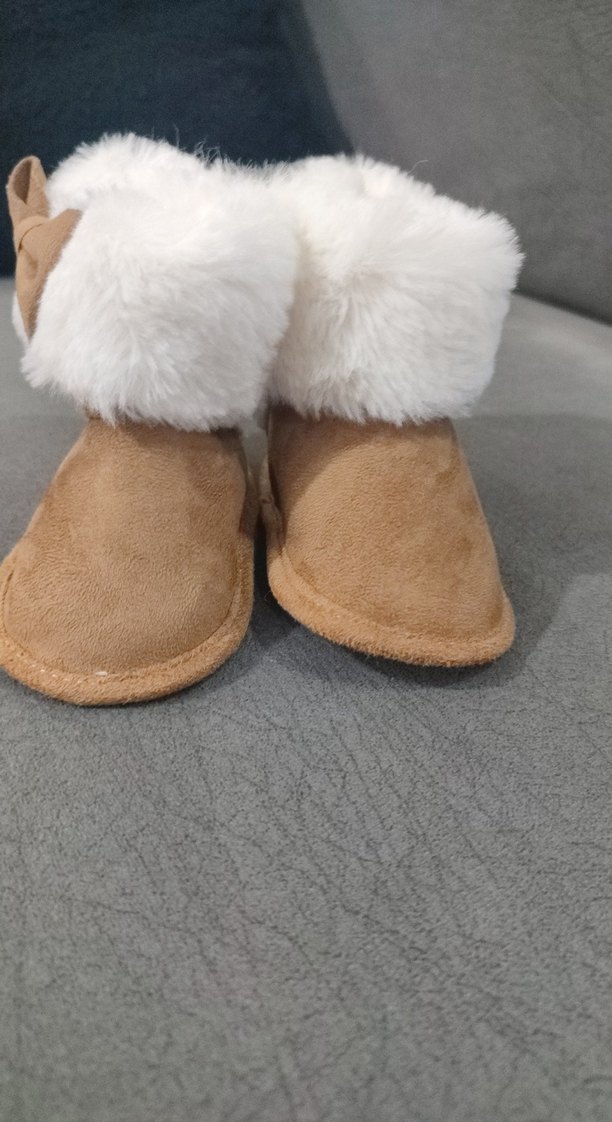 Kızlar için Kahverengi Kürklü Sıcak Terlik - Görsel 3