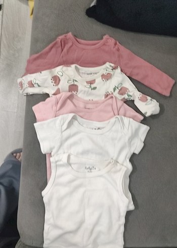 Uzun Kollu Bebek Body Seti - Pastel Renkler - Görsel 6