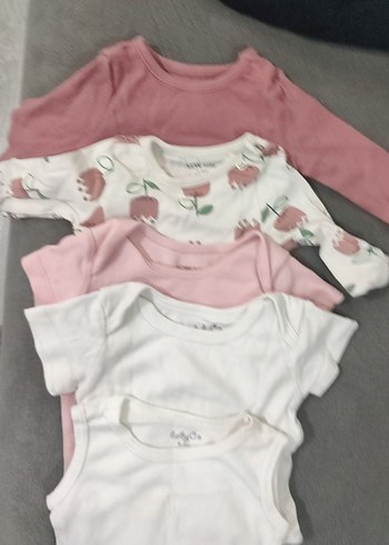 Uzun Kollu Bebek Body Seti - Pastel Renkler - Görsel 4