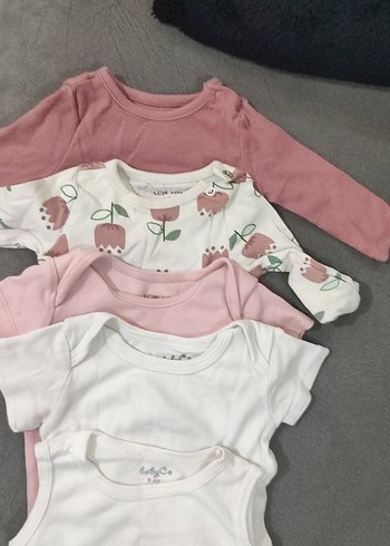 Uzun Kollu Bebek Body Seti - Pastel Renkler - Görsel 2