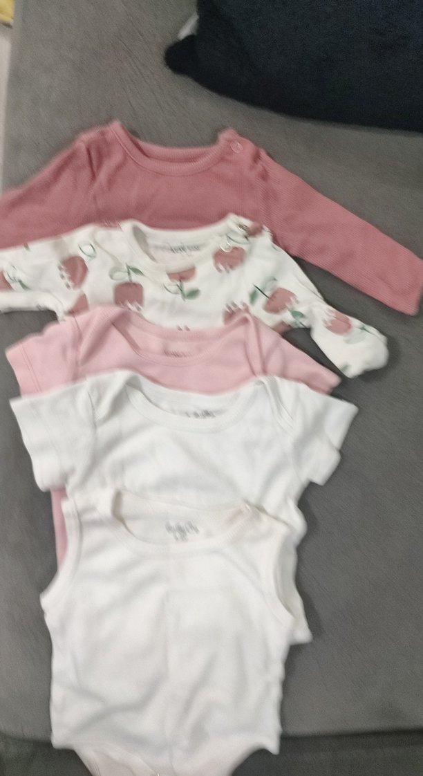 Uzun Kollu Bebek Body Seti - Pastel Renkler - Görsel 5