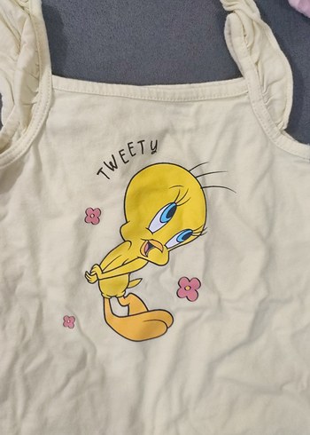 Beyaz Kabartmalı Baskılı Bebek Kız Tulumu - Görsel 2