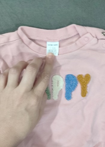 Pembe Fırfırlı Nakışlı Bebek Kız Takımı - Görsel 2