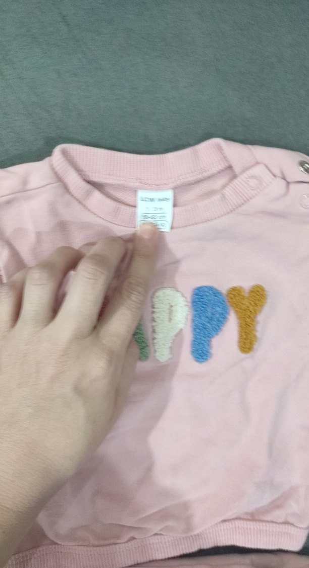 Pembe Fırfırlı Nakışlı Bebek Kız Takımı - Görsel 2