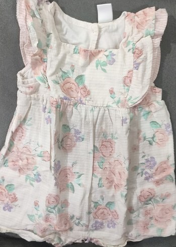 Pembe Çiçekli Bebek Tulum - Görsel 4