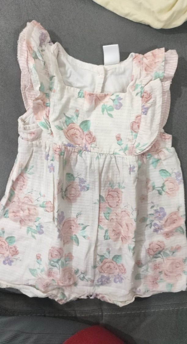 Pembe Çiçekli Bebek Tulum - Görsel 4