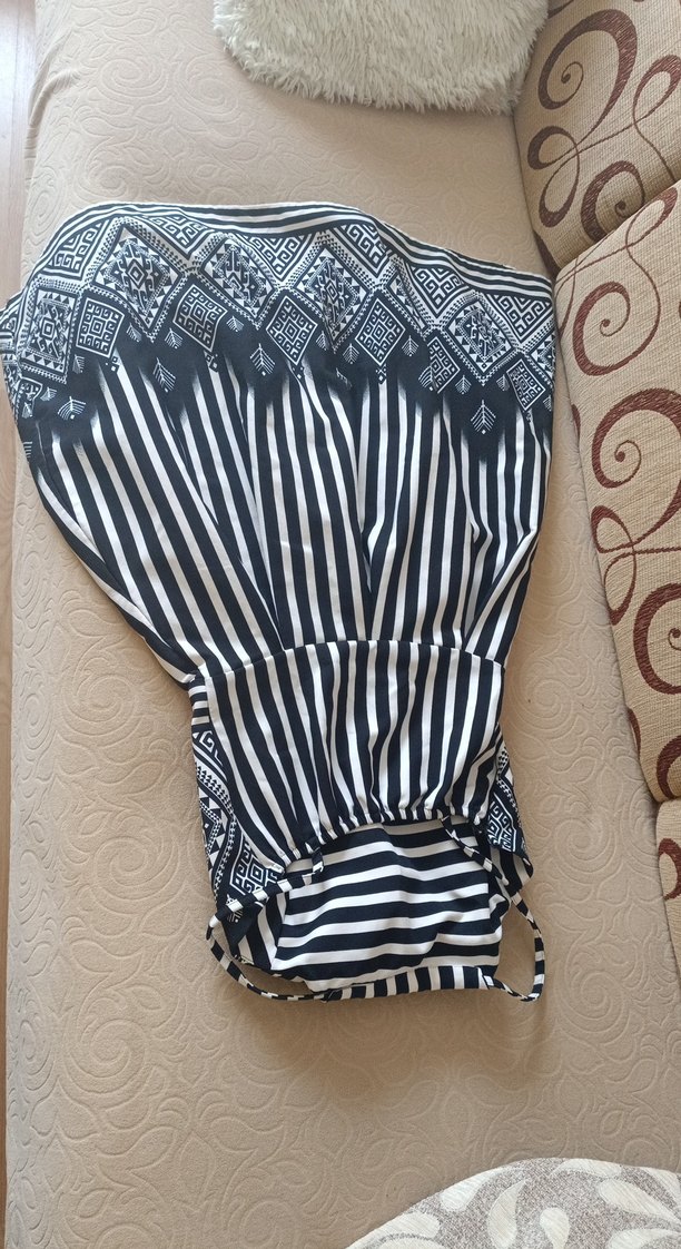 Bohem Desenli Uzun Askılı Kadın Elbise - Görsel 2