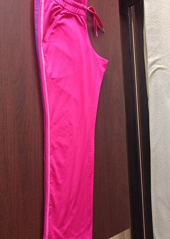 Fermuarlı Pembe Kadın Spor Eşofman Altı - Görsel 6