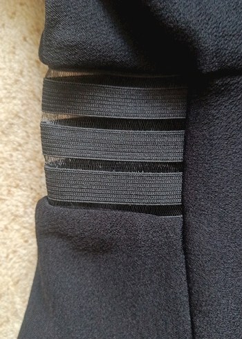 Siyah Midi Straplez Kadın Mezuniyet Elbisesi - Görsel 5