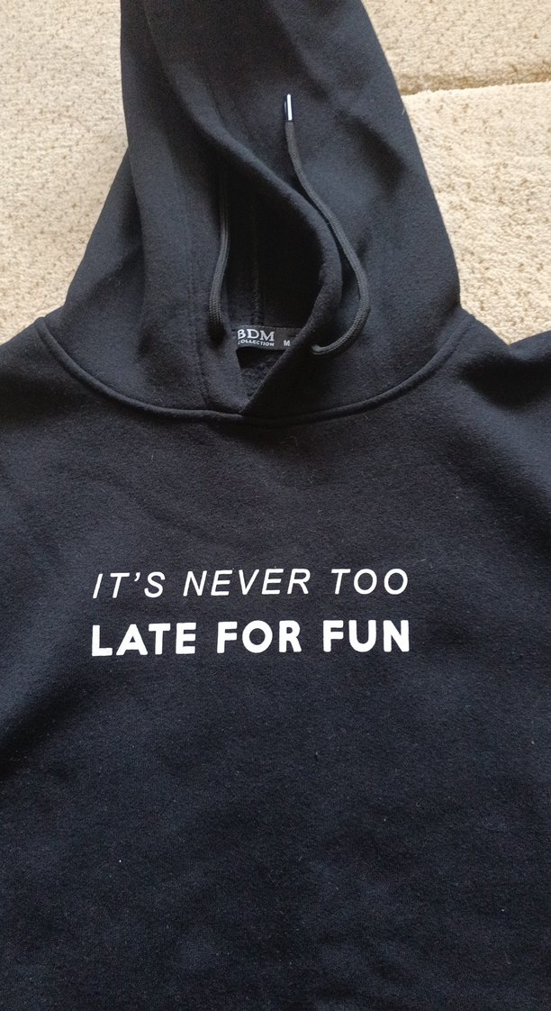 Siyah Kapüşonlu Uzun Kollu Sweatshirt - Görsel 2